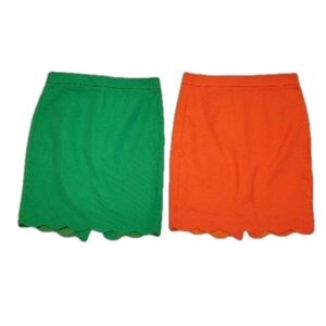 J.CREW scalloped hem skirt bundle size 0